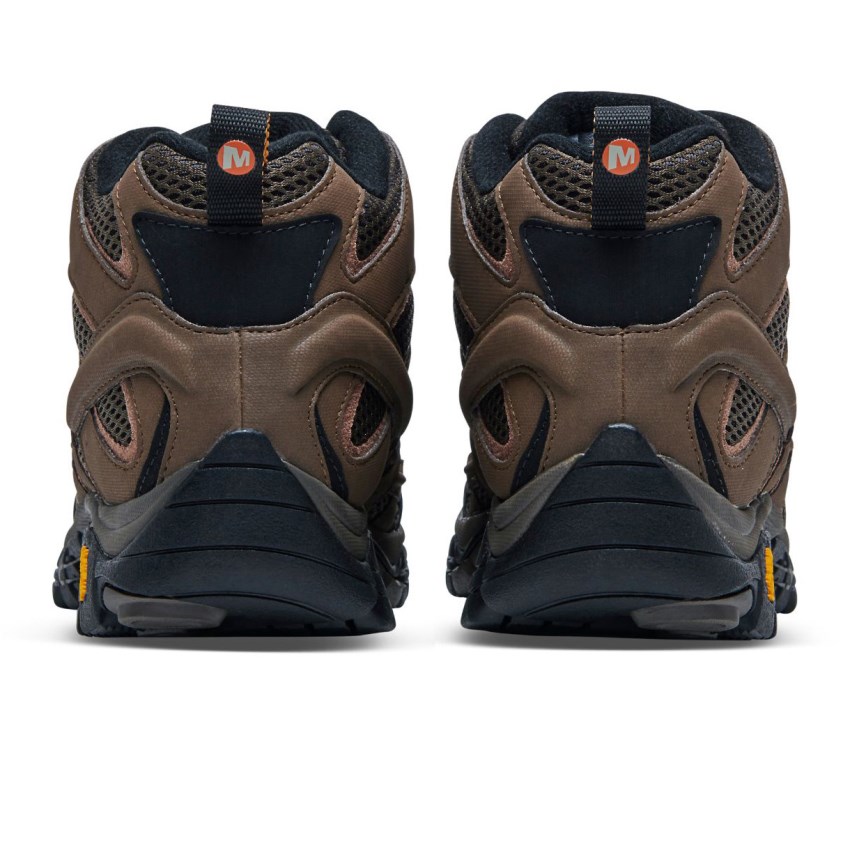 Chaussures Randonnée Merrell Moab 2 Mid GORE-TEX Marron Foncé Homme | E.Q.DKUD